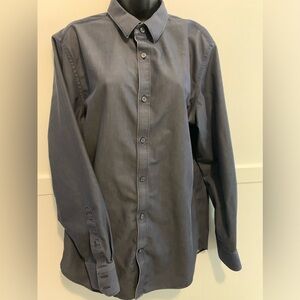 Banana Republic Men's Charcoal Button Down Shirt Non-Iron Slim Fit